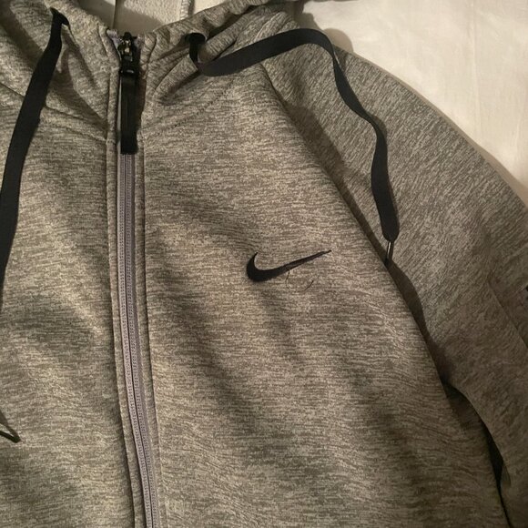 Gray Nike Zip Up Hoodie - Picture 3 of 5